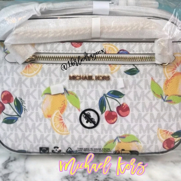 NWT MICHAEL KORS Jet Tropics Crossbody Tropical Fruit Michael Kors Handbag 👜